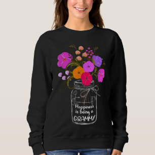 Sudadera La felicidad es ser una flor de abuela con regalo