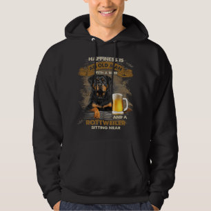 Sudadera La felicidad es un anciano con una cerveza y un ro