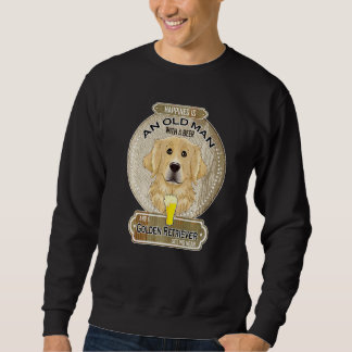 Sudadera La Felicidad Es Un Hombre Mayor Con Un Golden Retr