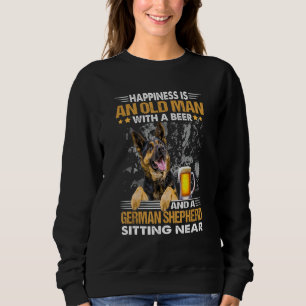 Sudadera La Felicidad Es Un Hombre Mayor Con Una Cerveza Y