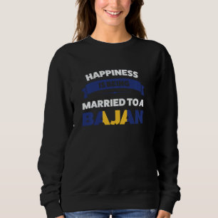 Sudadera la felicidad está siendo casada con un Bajan Bajan
