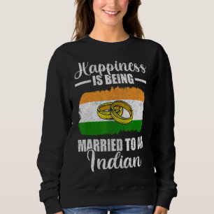 Sudadera La felicidad está siendo casada con un Boda indio
