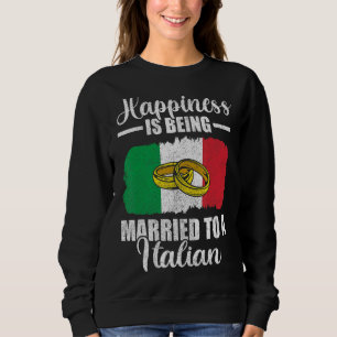 Sudadera La Felicidad Está Siendo Casada Con Un Boda Italia