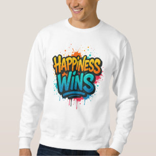 Sudadera La felicidad gana el diseño del graffiti