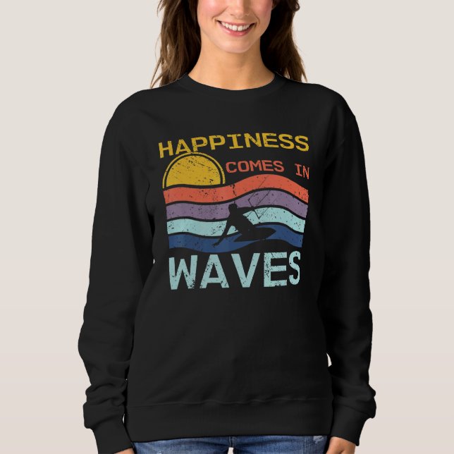 Sudadera La Felicidad Llega En Las Olas De Los Kitesurfista (Anverso)