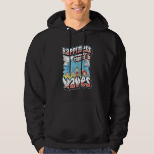 Sudadera La Felicidad Llega En Las Olas De Surfing Ocean Su