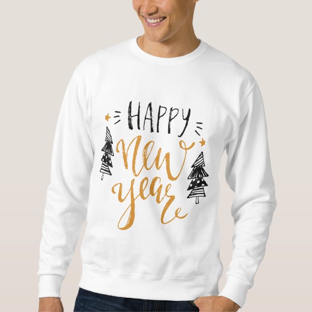 Sudadera La Feliz Año Nuevo redacta la camiseta (Anverso)