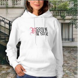 Sudadera La fortuna de citas de motivación favorece a los v