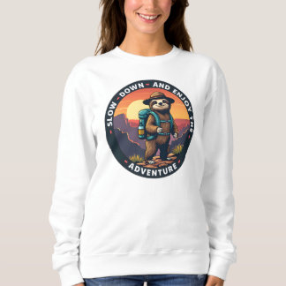 Sudadera La franja blanca se desacelera y disfruta la avent