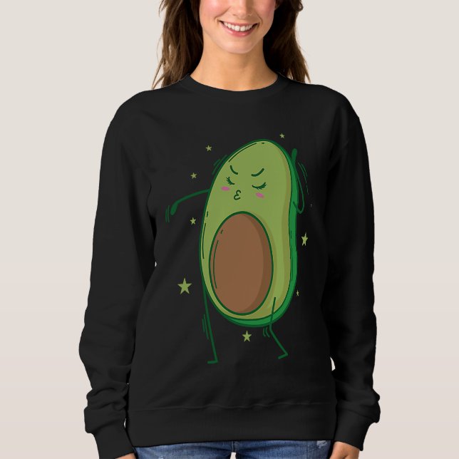 Sudadera La fruta de aguacate baila apasionadamente (Anverso)