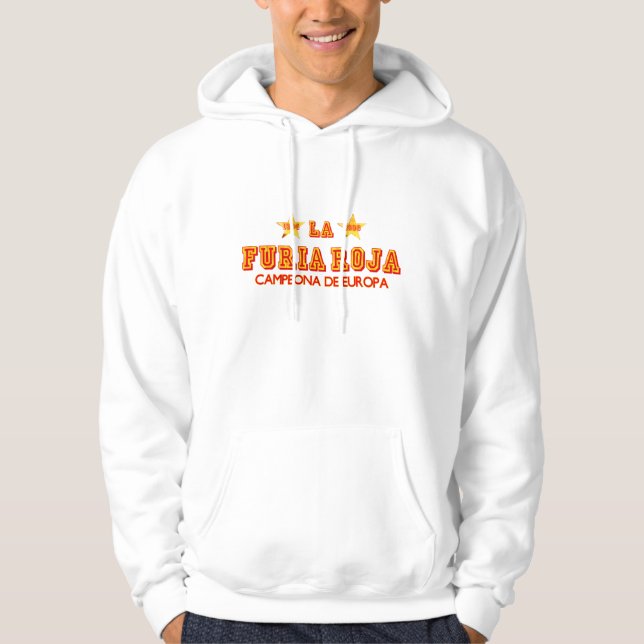 Sudadera La Furia Roja Campeona de Europa de España (Anverso)