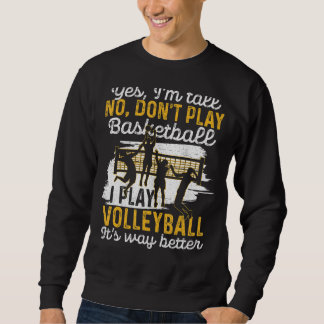 Sudadera La gente alta juega al voleibol, divertida Volleyb