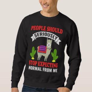 Sudadera La gente de alpaca debería dejar de esperar la nor