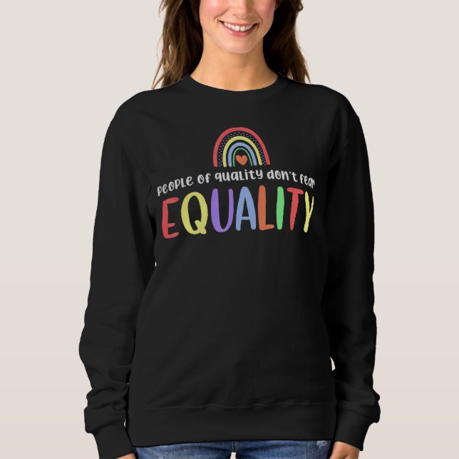 Sudadera La gente de calidad no teme a la igualdad Boho Rai (Anverso)