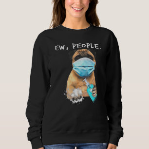 Sudadera La Gente De Pug Ew Viste Con Una Máscara De Cara