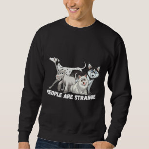 Sudadera La gente es extraña, Husky Poodle Shih Tzu Dalmati
