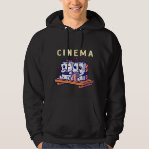 Sudadera La graciosa pareja de sushi de Kawaii viendo cine