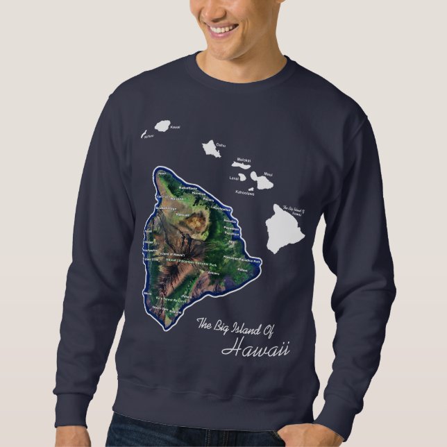 Sudadera La Gran Isla de Hawái con Islas Hawái (Anverso)