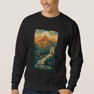 Sudadera La Gran Muralla De Viajes Retro Vintage De China