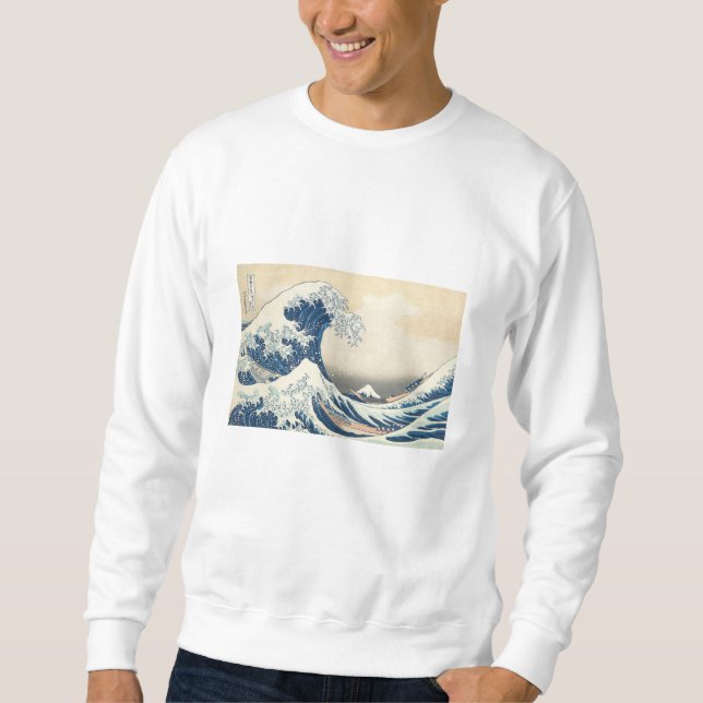 Sudadera La gran ola de Kanagawa - Katsushika Hokusai (Anverso)