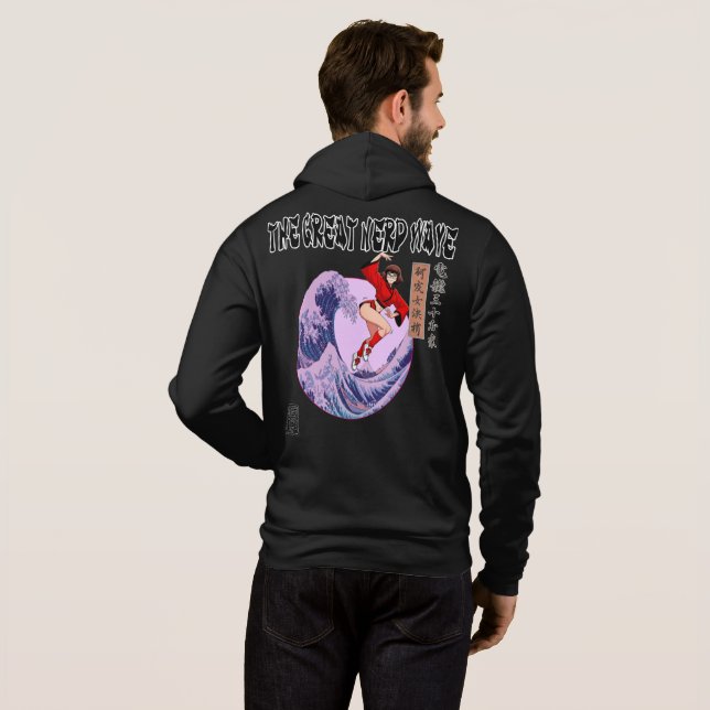 Sudadera La Gran Ola Nerd (Reverso completo)