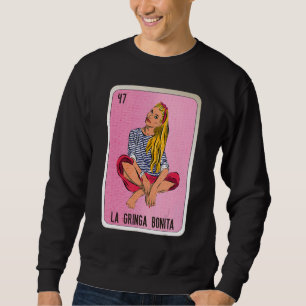 Sudadera La Gringa Bonita Cartas de Bingo de Lóloga Mexican