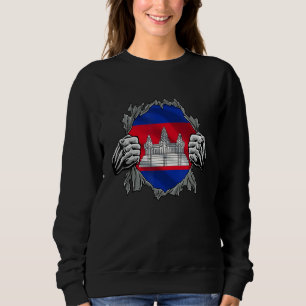 Sudadera La herencia de la bandera camboyana de Super Cambo