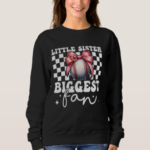 Sudadera La hermana del béisbol Coquette Bow Pequeña Herman