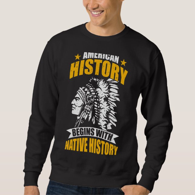 Sudadera La historia de los indios nativos estadounidenses  (Anverso)