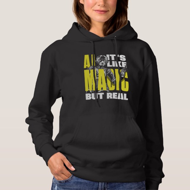 Sudadera La IA es como magia pero informática real 2 (Anverso)