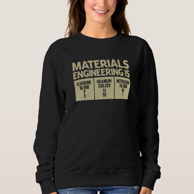 Sudadera La ingeniería de materiales es una profesión diver (Anverso)