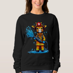 Sudadera La jirafa del bombero bombero y amante de los anim