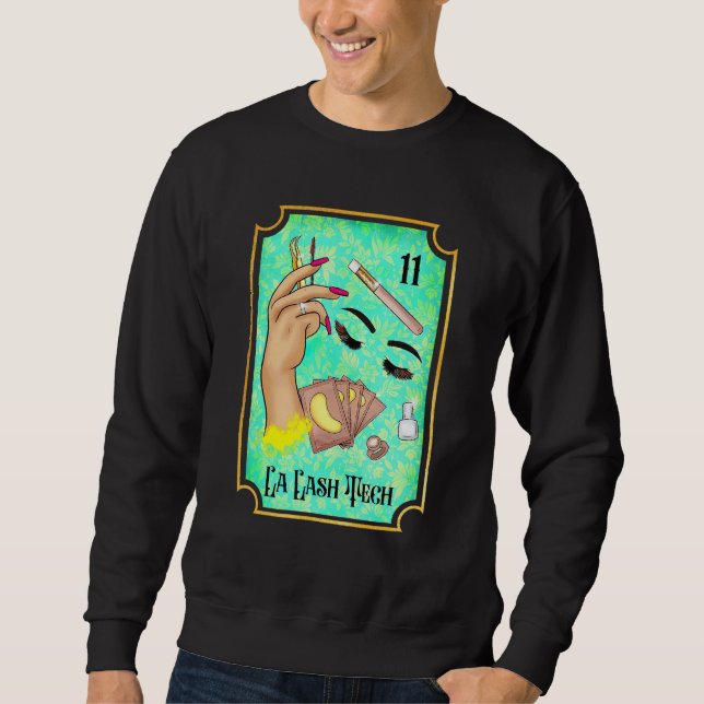 Sudadera La Lash Tech Tarot Card Lash Babe Lash Tech Esthet (Anverso)