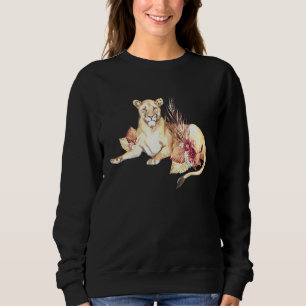 Sudadera La leona africana I Savannah Wildflowers I Waterco