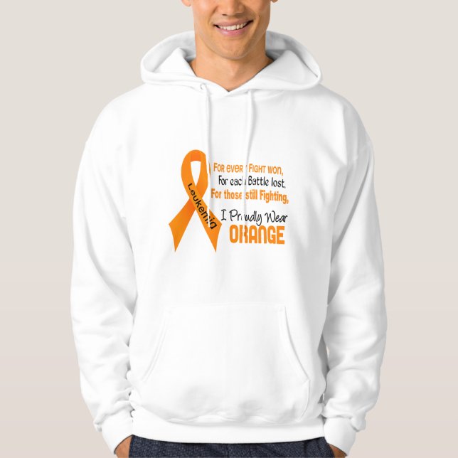 Sudadera La leucemia I lleva orgulloso el naranja (Anverso)