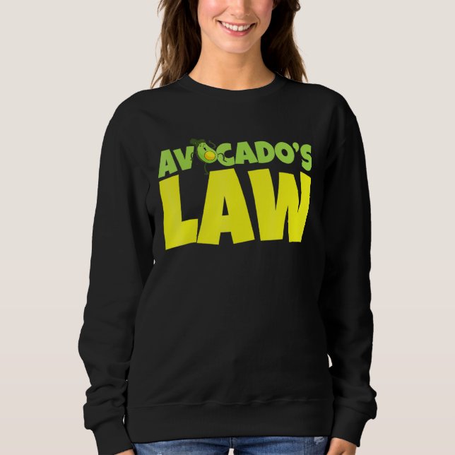 Sudadera La ley de aguacate Avogadro Go Vegan (Anverso)