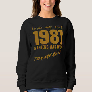 Sudadera La leyenda nació en 1981. Celebración de la cosech