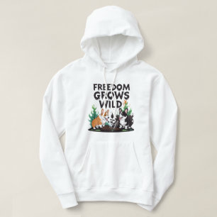 Sudadera La libertad crece salvaje: dibujo animado de jardi