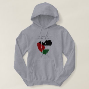 Sudadera “La Libertad Es Universal” con bandera corazón de 
