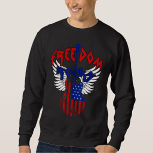 Sudadera La Libertad Roca El 4 De Julio Guitarra Alas Águil