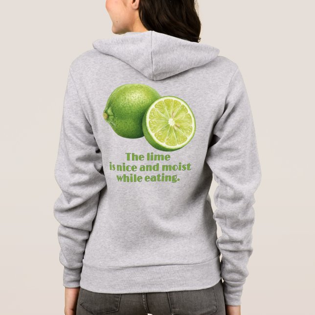 Sudadera La lima, fruta verde fresca y jugosa (Reverso)
