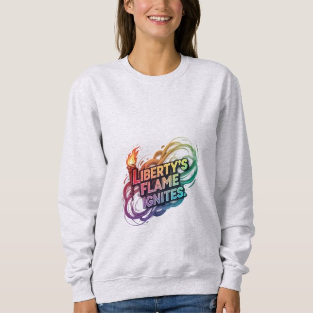 Sudadera La llama de la libertad se enciende. (Anverso)