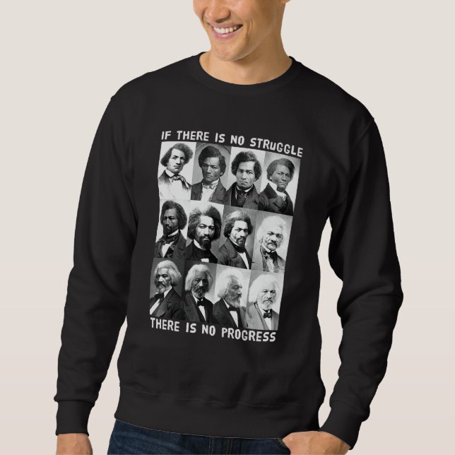 Sudadera La lucha de la historia negra progresa Frederick D (Anverso)