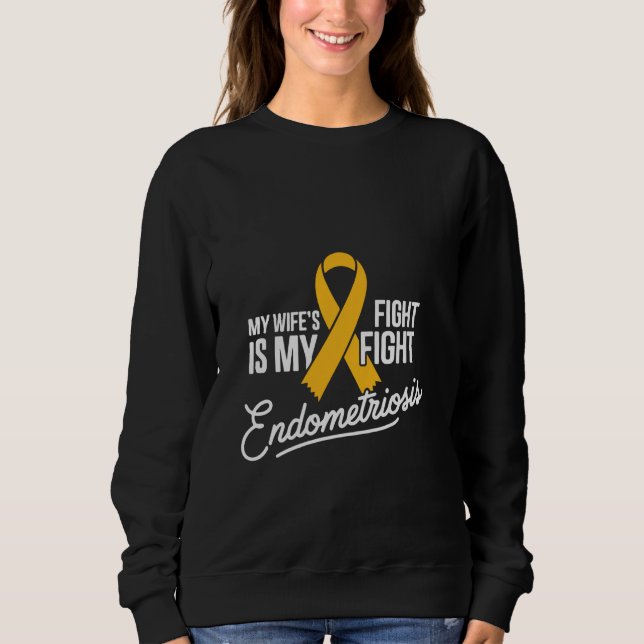 Sudadera La lucha de mi esposa es mi lucha contra la endome (Anverso)