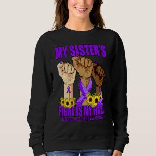 Sudadera La lucha de mi hermana es mi lucha Colitis ulceros