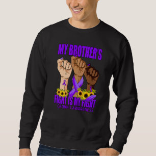 Sudadera La lucha de mi hermano es la conciencia de Crohn