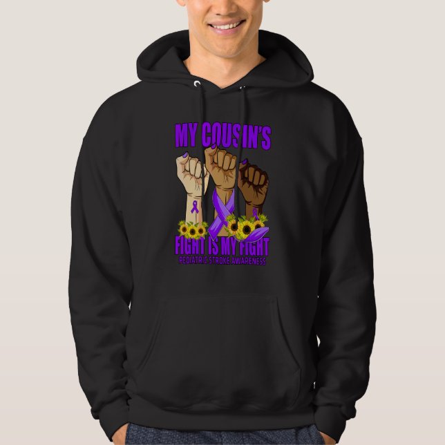 Sudadera La lucha de mi primo es mi lucha Accidente cerebro (Anverso)