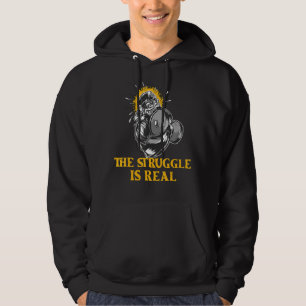 Sudadera La Lucha Es El Mono Real De Los Monos Fitne