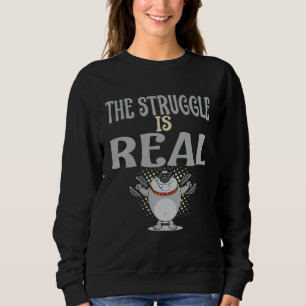 Sudadera La Lucha Es Real Fitness Levantamiento de Pesas De