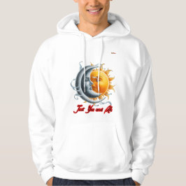Sudadera La luna y el sol bailando juntos en un blanco